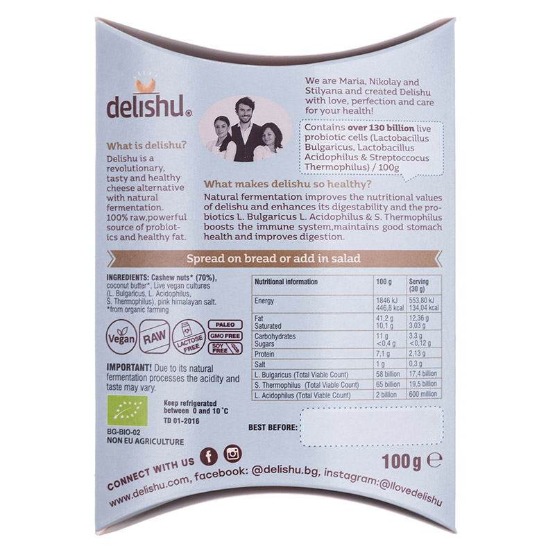 DELISHU Natural 100g BIO/Organic