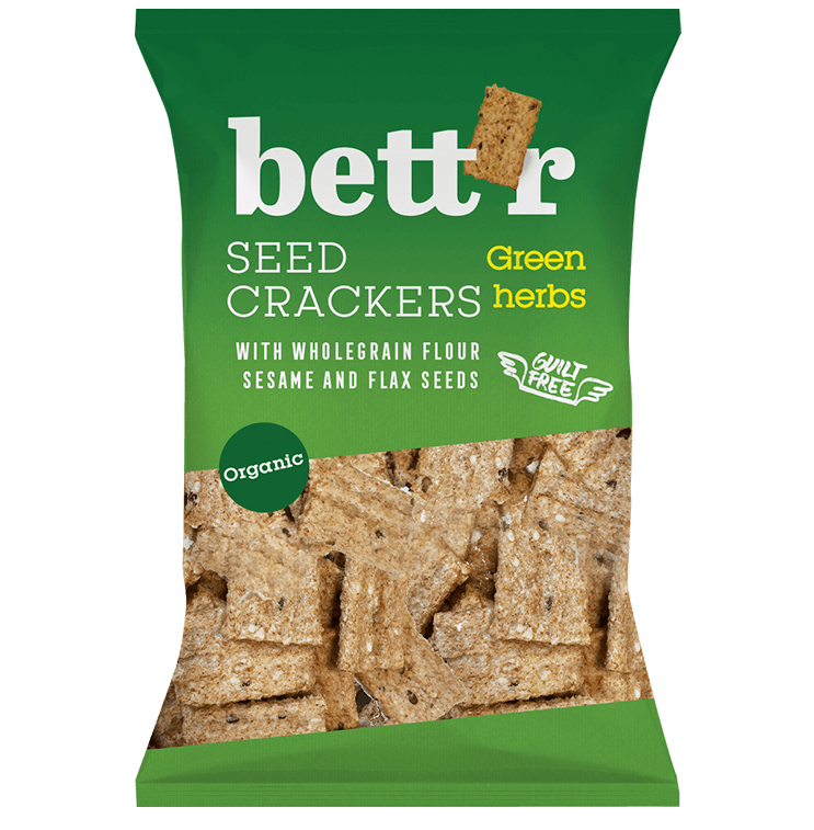 BETT'R Crackers wholegrain savory and coconut oil 150 g