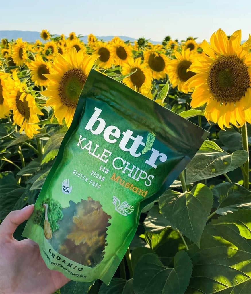 BETT'R Kale chips mostaza & cebolla 30g BIO