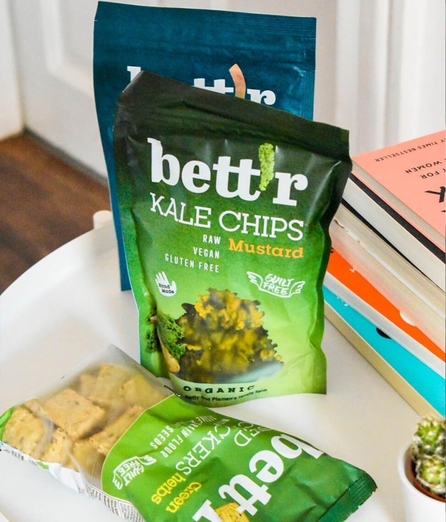 BETT'R Kale chips mostaza & cebolla 30g BIO