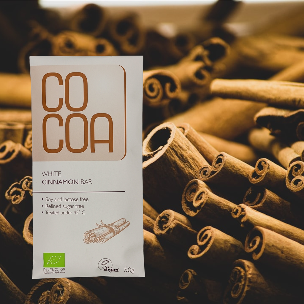 COCOA Tableta Blanco Coco & Canela 50g BIO/Organic