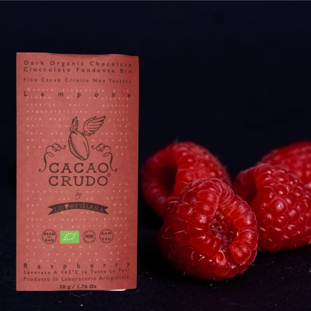 Cacao Crudo Raw tableta Chocolate con frambuesa BIO 50g
