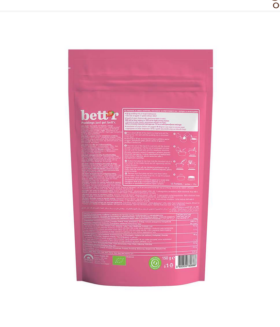 BETT'R Mix de pudding de fresa 150g BIO