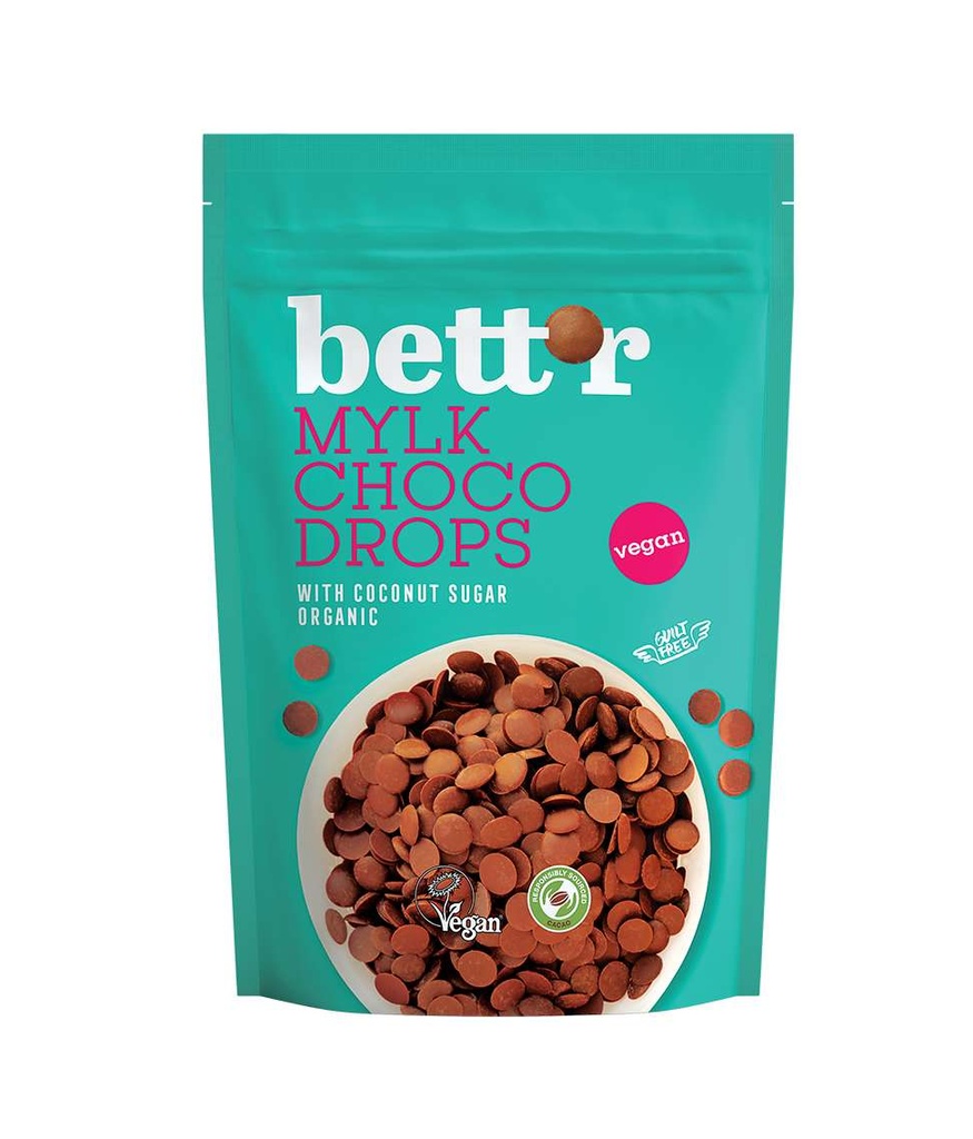 Bett'r Choco drops Mylky 250g BIO (NOVEDAD)