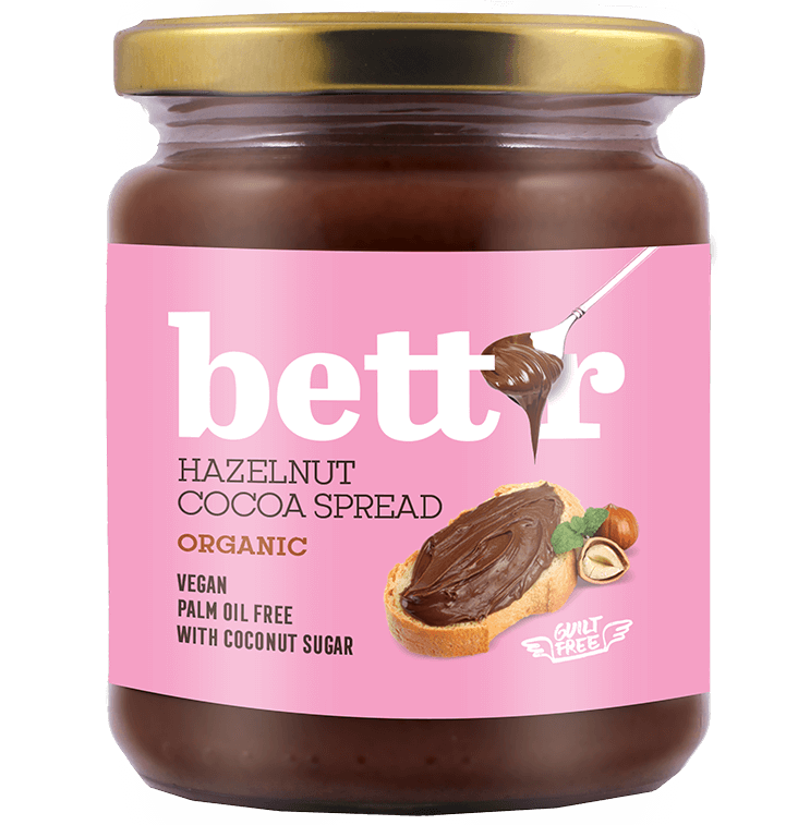 BETT'R Avellana y cacao para untar BIO 250g