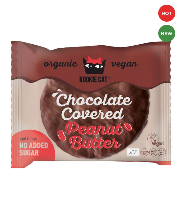 Kookie Cat Choco sin azucar con mantequilla de cacahuete 50g BIO