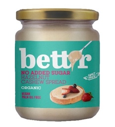 Bett'r Crema de avellana y anacardo sin azúcar BIO 250g