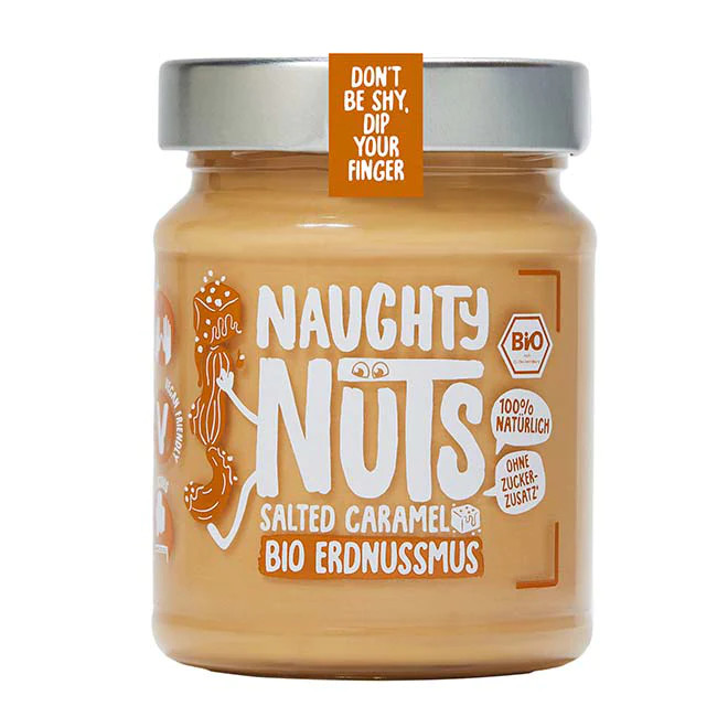 Naughty Nuts Mantequilla de cacahuete con caramelo salado 250g Bio