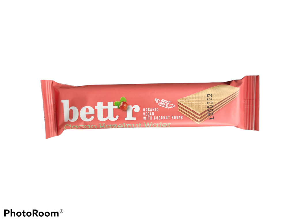 BETT'R Wafer Bio relleno de crema de cacao 30g