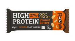 Roobar barrita 27% proteina cacahuete con chocolate 40g