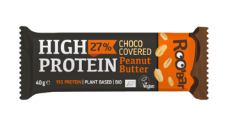 ROOBAR High protein Cacahuete cobertura chocolate 40g BIO