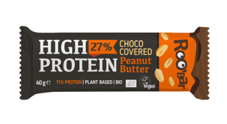 Roobar barrita 27% proteina cacahuete con chocolate 40g