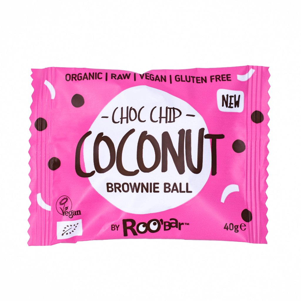 ROOBAR Brownie Ball Choco Chip Coconut 40g BIO/Organic