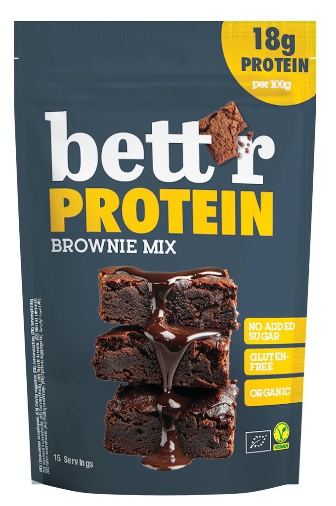 BETT'R Mezcla para brownie HIGH PROTEIN sin azúcar Bio 400g